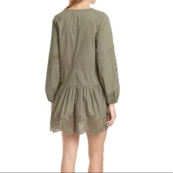 La Vie Embroidery Detail Long Sleeve Minidress - Picture 3 of 6